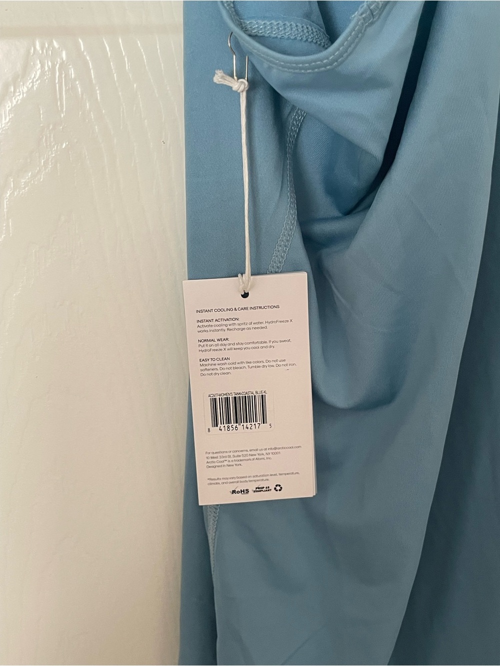 NWT ARCTIC COOL Active Cooling Tank Top Tee - Women's Size XL Blue Racerback NEW - Picture 6 of 6